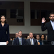 Facebook COO Sheryl Sandberg, left, accompanied by Twitter CEO Jack Dorsey are sworn in before the Senate Intelligence Committee hearing on ‘Foreign Influence Operations and Their Use of Social Media Platforms’ on Capitol Hill, Wednesday, Sept. 5, 2018, in Washington.
